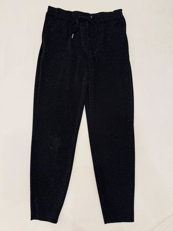 Schwarze Glitzerhose Grösse 38