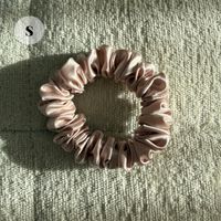 4# pink 100% Mulberry Silk Scrunchie Size S - NEW!