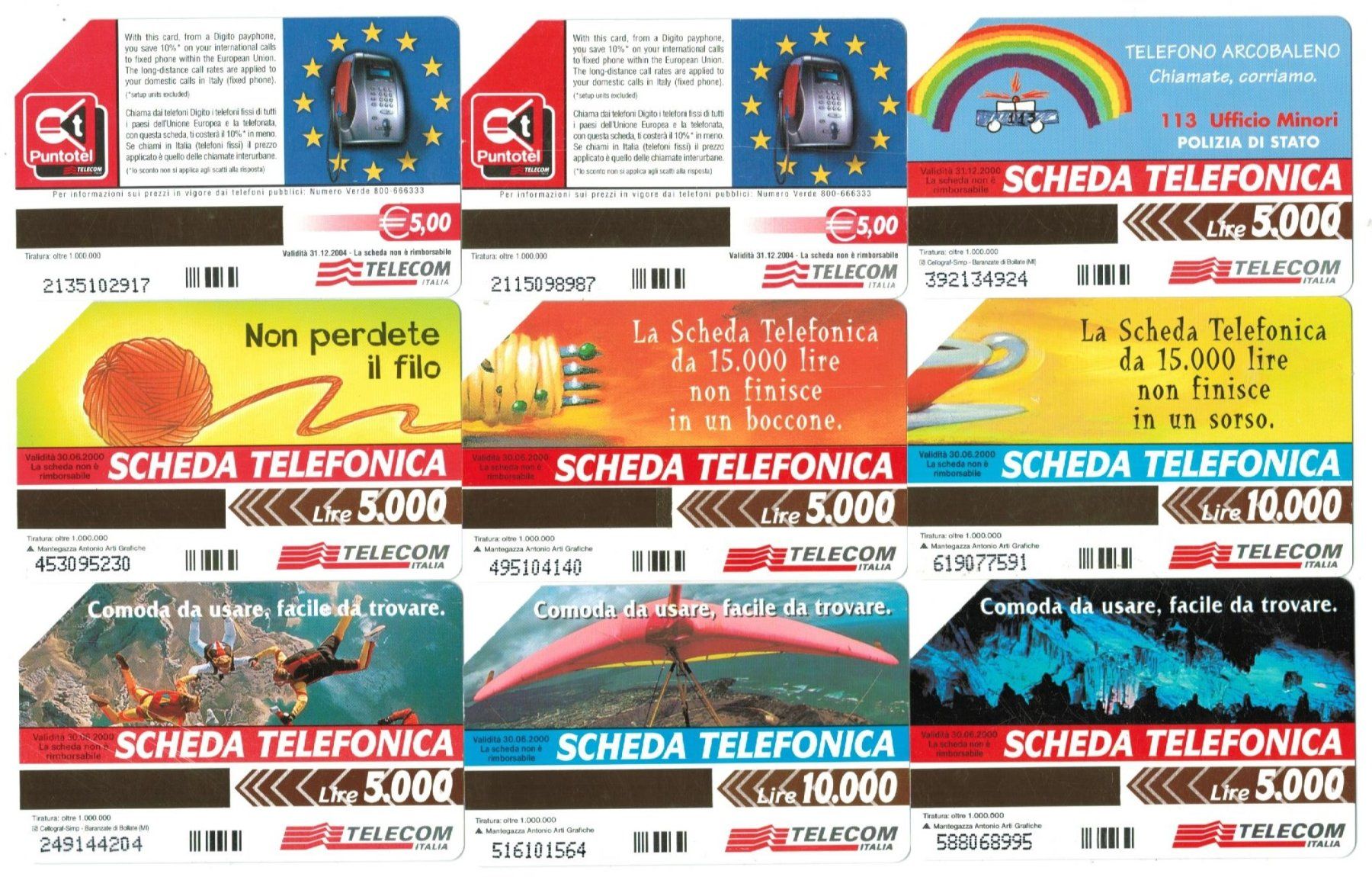 Telefon- & Taxkarten: 9 Telefonkarten  Italien – Gebraucht aus Zürich von tol_b7c7 1