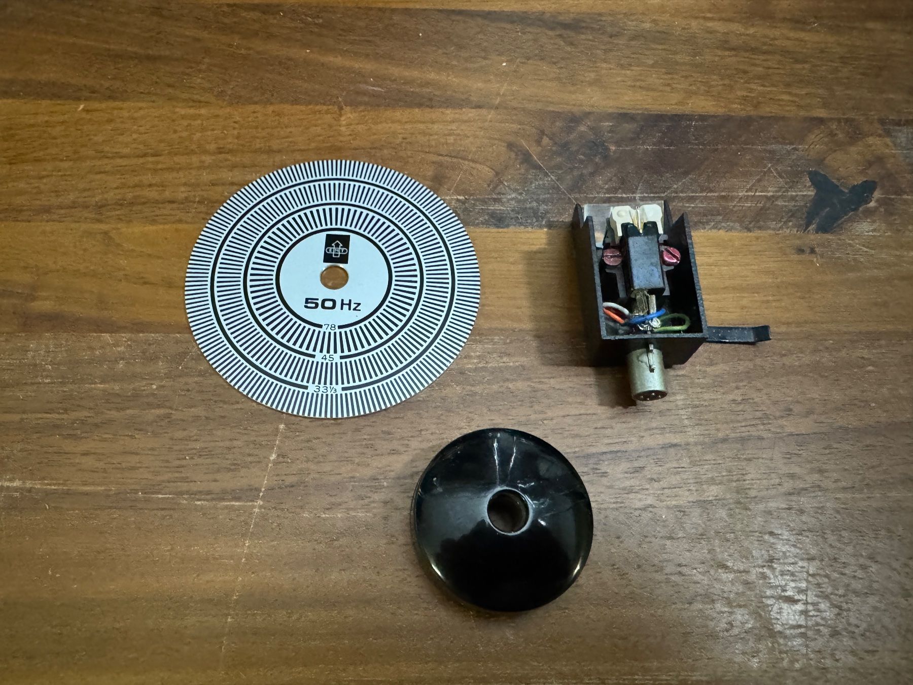 EMT Giradischi: EMT Zubehör headshell stroboscheibe und original Puck – Usato da Zürich venduto da Zuerich_Seebach 2