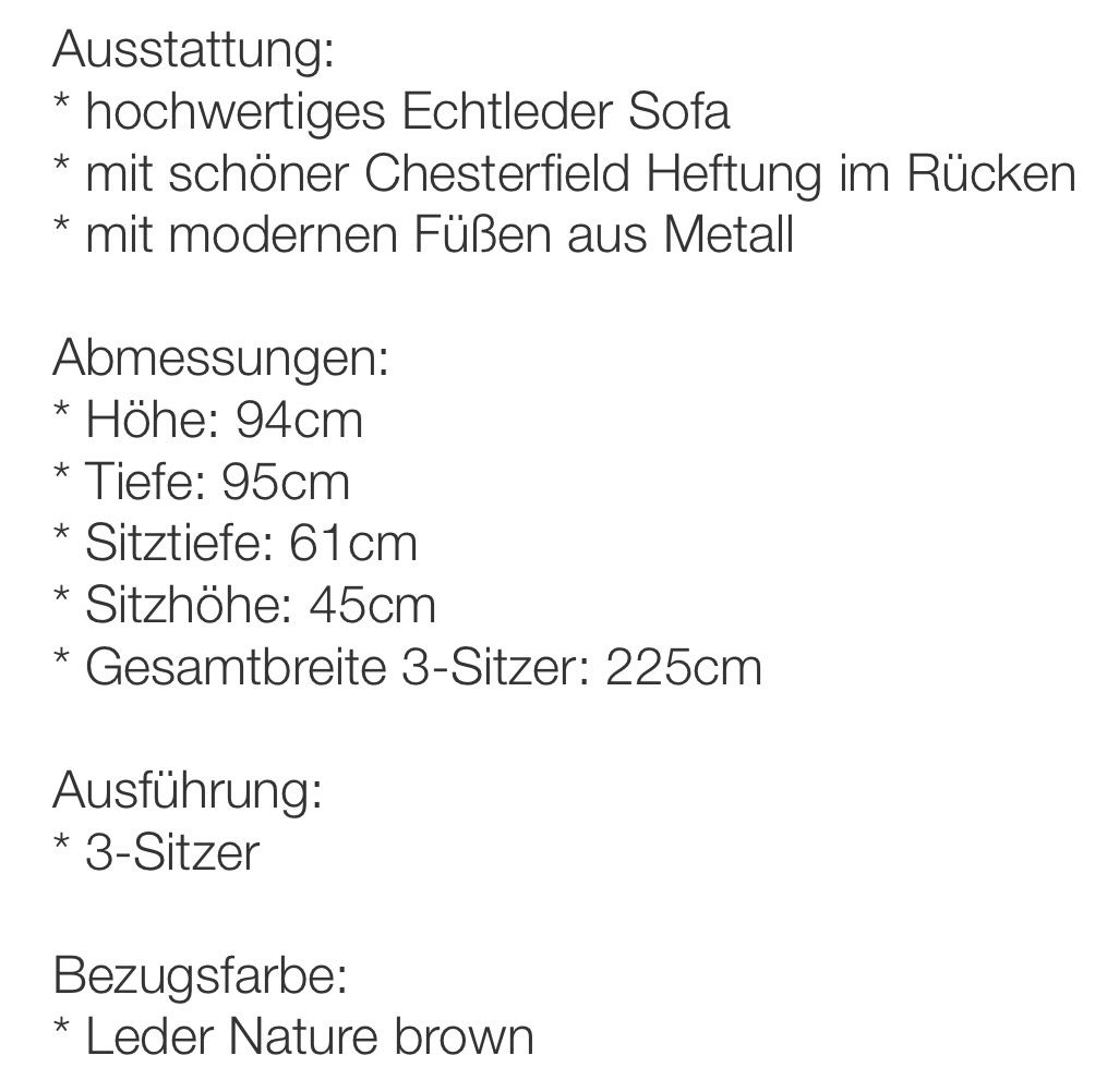 Divani: Sofa Leder braun industrial Style – Nuovo (secondo la descrizione) da Zürich venduto da Sommerurlaub2014 1