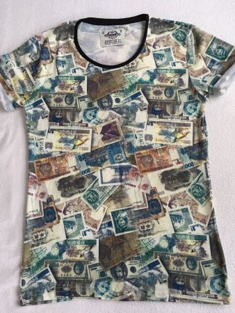 T-Shirt Gr.S von North‘s Republic mit Geld Motiv