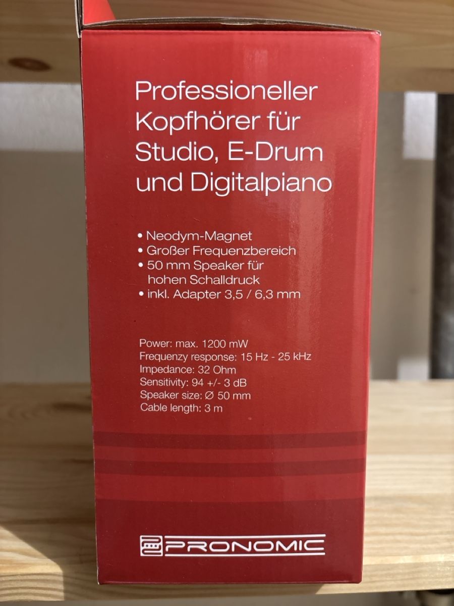 Cuffie: PRONOMIC KH-900 Studio Kopfhörer neu – Nuovo e nell'imballaggio originale da Biel/Bienne venduto da Salatfrucht 1