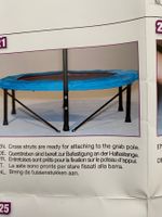 Miami Life Trampolin blau, höhenverstellbare Griffhalterung