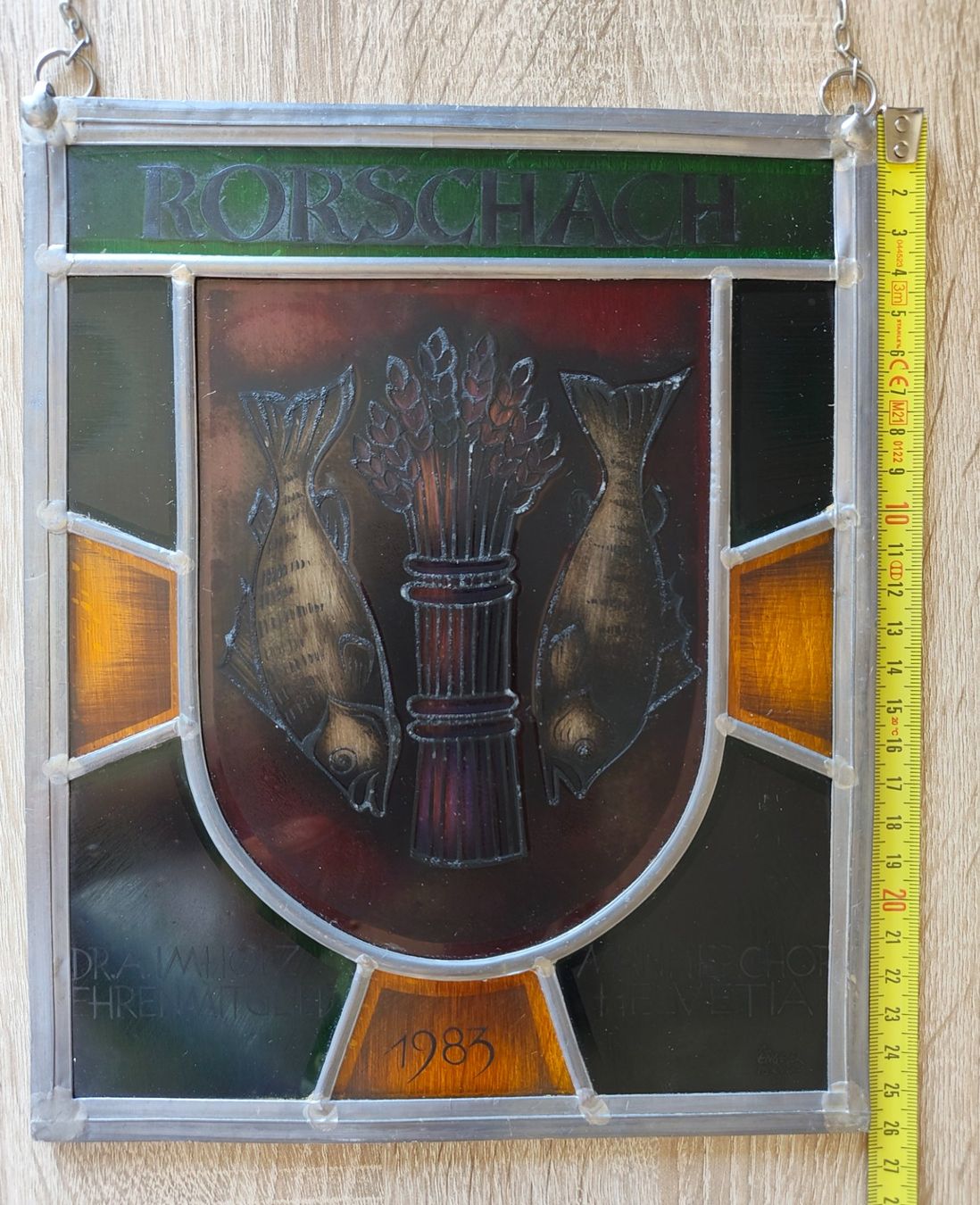 Autres antiquités ou arts: Wappenscheibe, Wappen Rorschach 1983 – D'occasion à St. Gallen par Ricardo_Deals 3