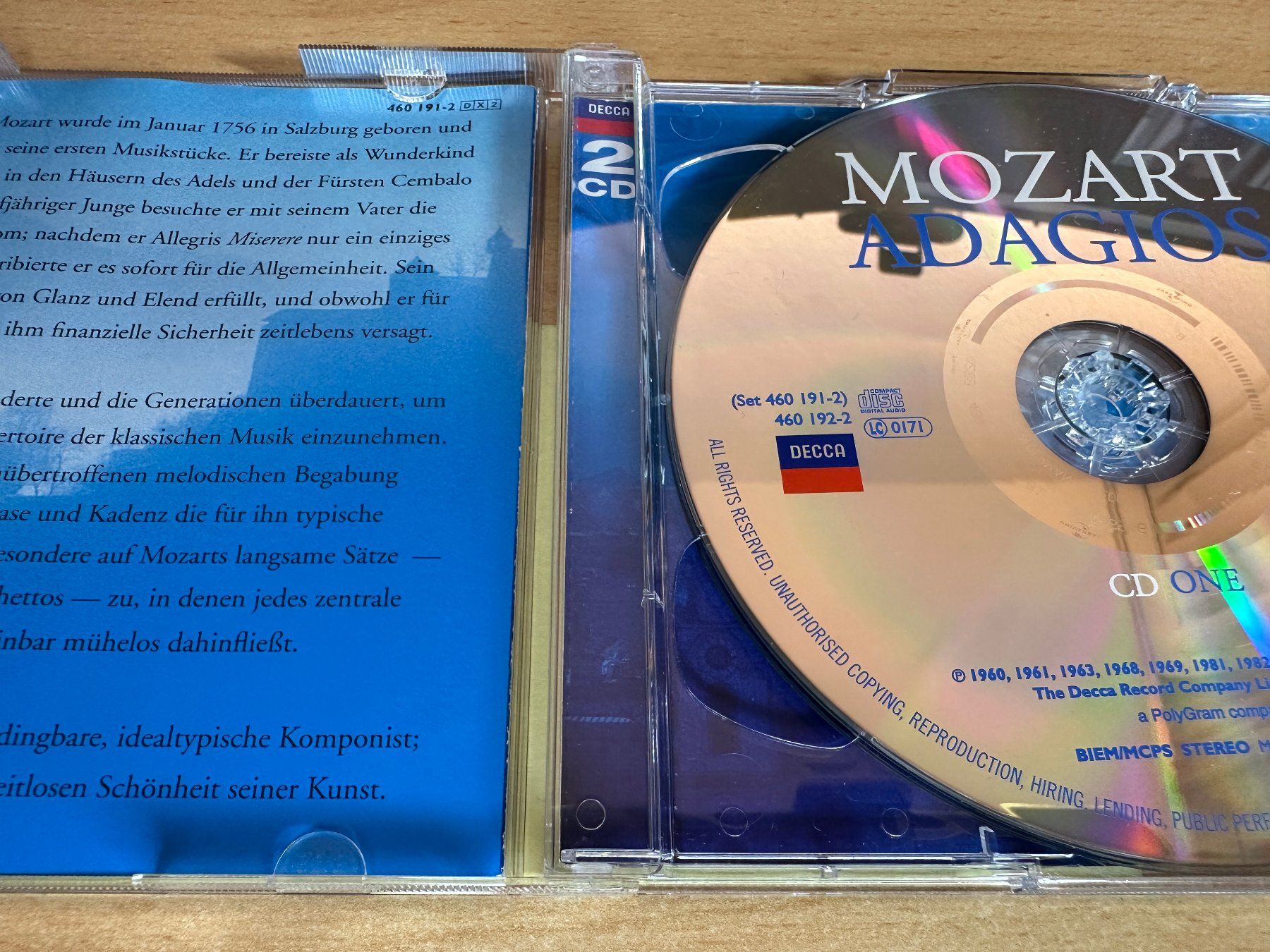 CD: Mozart – Adagios - 2 CD – Usato da Rikon im Tösstal venduto da Alpenmutz 2