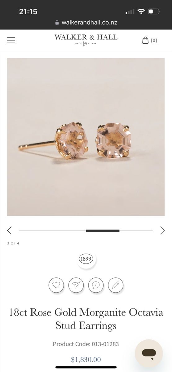 Boucles d'oreille: Morganite Gelbgold Ohrstecker NEU – Neuf (Voir description) à Habsburg par franziska_81