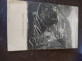 Antike Postkarte Gotthard und Bätzbergstrasse