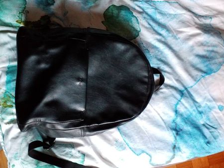 Eleganter klassischer Kunstleder Rucksack