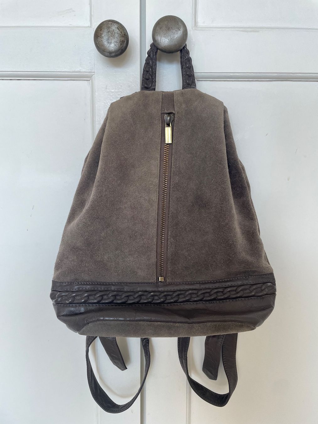 Rucksäcke: Sac à dos Topshop Real Leather en daim – Gebraucht aus Geneve von Margot_22