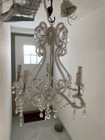Kronleuchter weiss mit Kristallen, ein Hingucker! 💡✨