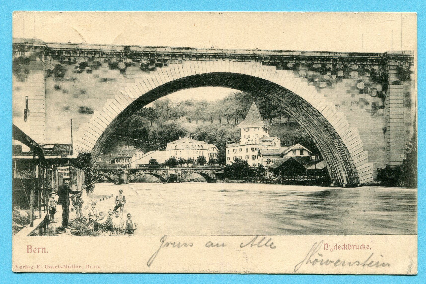 Ansichtskarten: Bern 1903 - Nydeckbrücke – Gebraucht aus Opfikon von Prophila