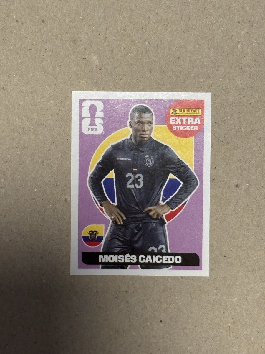Panini Carte collezionabili: Panini WM 2026 Extra Sticker Moisés Caicedo (Regular) – Nuovo (secondo la descrizione) da Winterthur venduto da Kev_Scha14