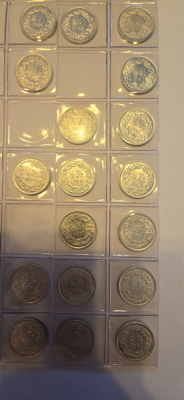 Alle Münzen: suite pieces 50cts 1942-1967 ab 1.- – Neu (gemäss Beschreibung) aus Fribourg von yan_z5fr 2