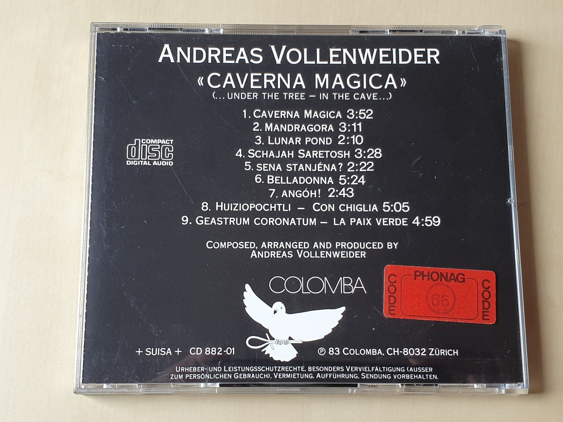 CDs: Andreas Vollenweider Caverna Magica – D'occasion à Stansstad par collectorsshop 1