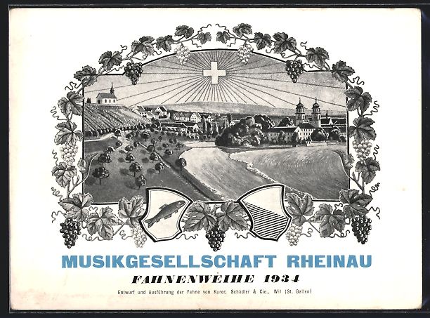 Ansichtskarten: Rheinau, Ortsansicht mit strahlendem Kre – Gebraucht aus Berlin von bartko-reher
