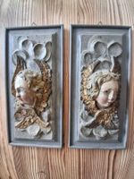 2 Panneaux Anciens Sculptés à Tête d'ange