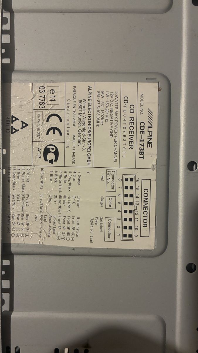 Alpine Radios: Autoradio Alpine CDE-173BT – Neu (gemäss Beschreibung) aus Schönenwerd von P.Zwackelmann 1