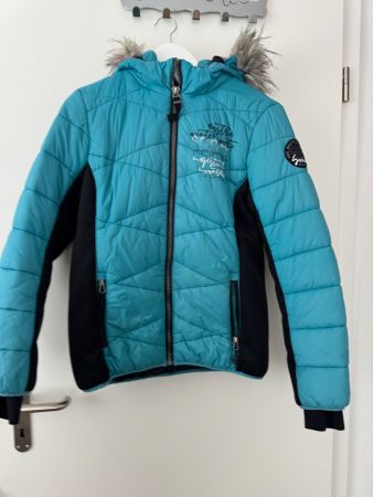 Coole Winterjacke Gr. M, Soccx, türkis-schwarz
