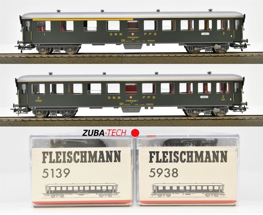 Fleischmann 2x Personenwagen SBB H0 WS | Kaufen Auf Ricardo