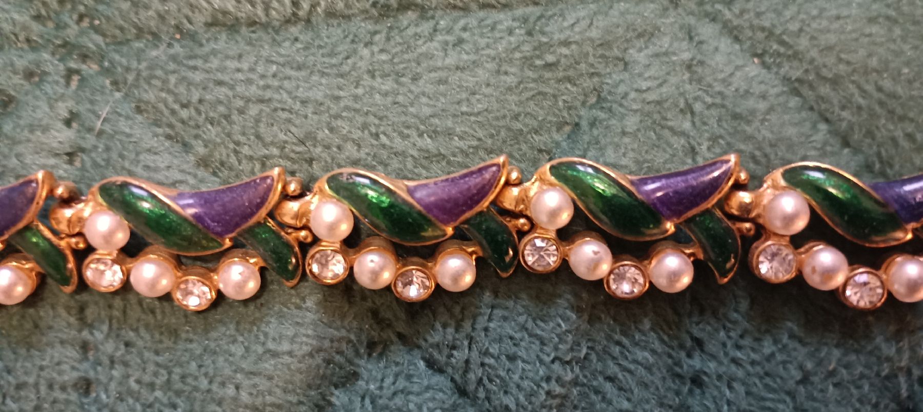 Catenine: Collier vintage email perles et zircons – Nuovo (secondo la descrizione) da Môtiers NE venduto da ldu_6htd 1