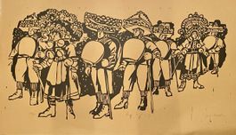 Jacques Schedler Holzschnitt / Linolschnitt Silvester Kläuse