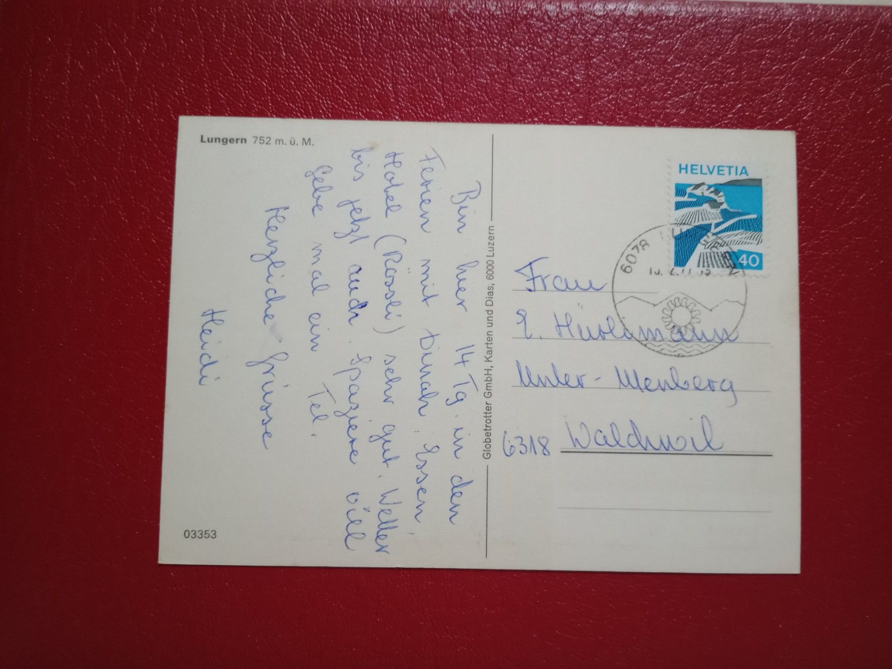 Cartoline postali: Lungern Obwalden mehrbildrig 1977 – Usato da Küttigen venduto da Melisch1000 1