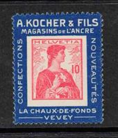 1909 Kochermarke 3b blauer Rahmen, ungebraucht *