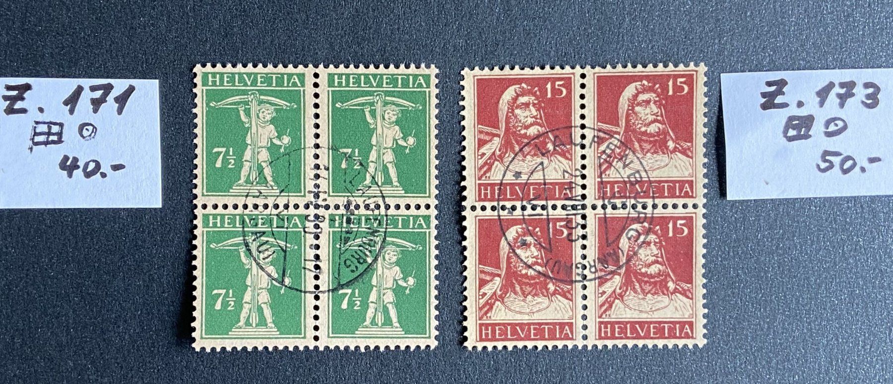 Tutti i francobolli: Lot   4er Blöcke gestempelt – Usato da Böckten venduto da Hansi36