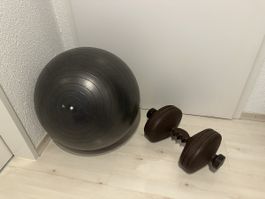 Hantel und Gymnastikball Set - Fit durch den Winter!