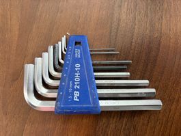 PB Swiss Tools Innensechskantschlüssel Satz 210H-10 gebra...