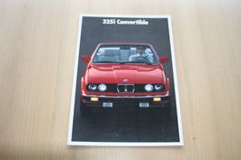 BMW 325i Cabrio USA Prospekt Jahrgang 1989
