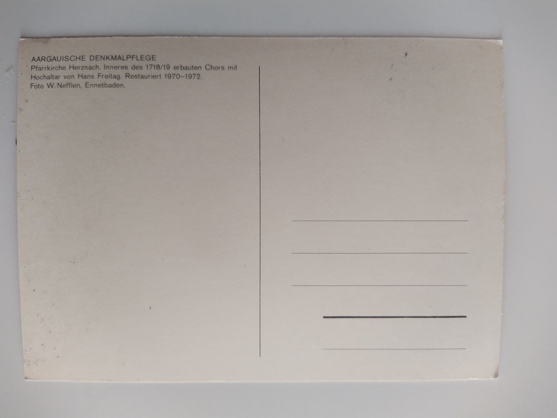 Cartoline postali: Pfarrkirche Herznach, alt – Usato da Ohmstal venduto da Lebensfreude05 1