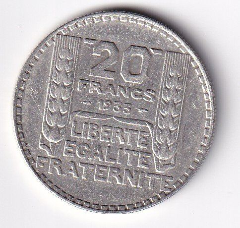 Tutti le monete: Frankreich 20 Francs 1933 – Usato da Neuchâtel venduto da karlpierrino
