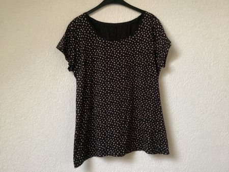 Schickes Sommer-T- Shirt beige schwarz Grösse 40/42
