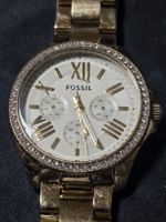 Montre Fossil Dorée Femme Cristaux Ornée 