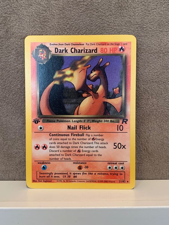 21/82 *1.Edition Dark Charizard Rare ENG Pokemon Team Rocket | Kaufen ...