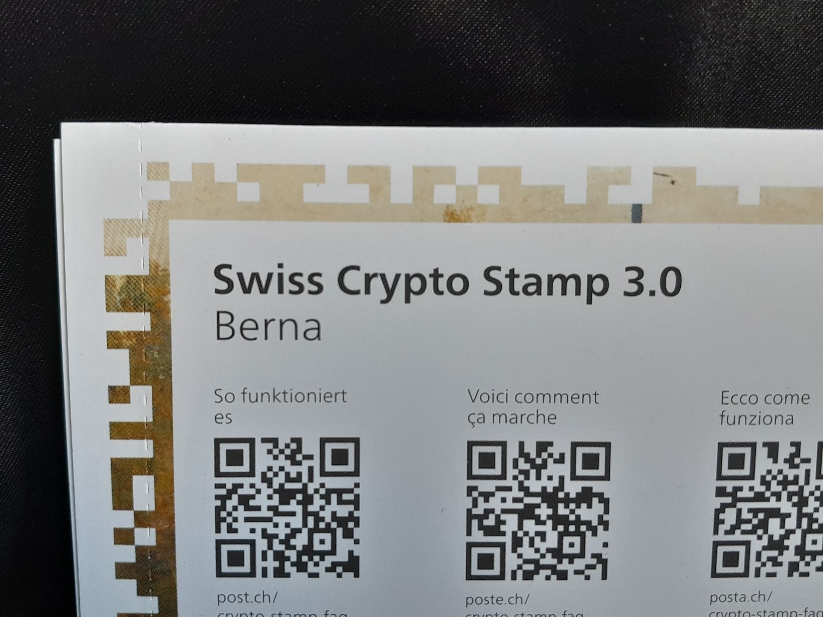 Alle Briefmarken: Crypto Stamp Swiss – Neu und originalverpackt aus Binningen von mag_lc6b 1