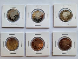6x 10 Schilling PP 79-80-81-82-83-87