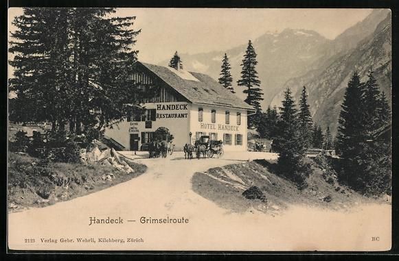 Cartoline postali: Guttannen, Handeck, Grimselroute mit Hot – Usato da Berlin venduto da bartko-reher