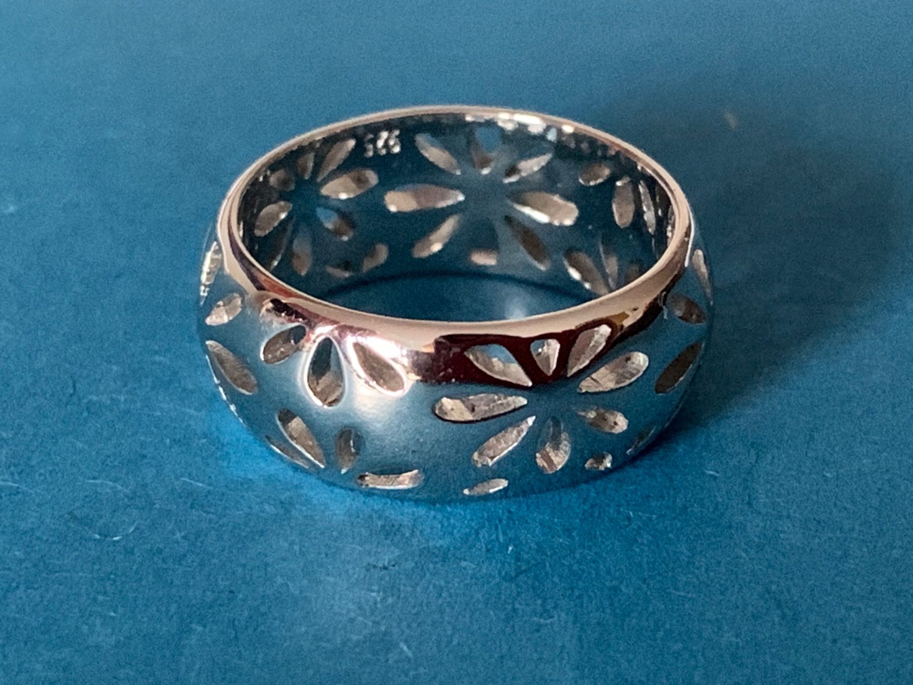 Anelli: Silberring Blumenmuster Gent (54) – Usato da Dittingen venduto da Bellevista 4