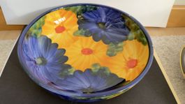 Teller/Schale mit Blumenmuster Handbemalt