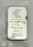 Silberbarren 10 g Banque Cantonale 999.0 new ! 