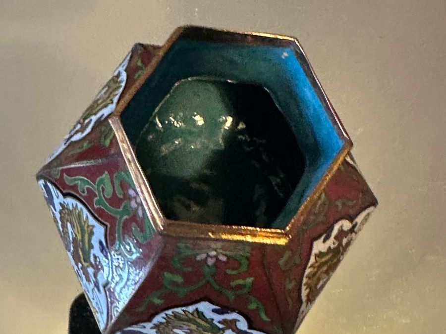 Tutte le decorazioni: Wunderschöne chinesische Cloisonné Dose mit Drachenmotiven – Usato da Zürich venduto da c_d_r 6