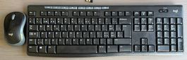 Logitech K270 Tastatur mit M185 Maus  Kabellos  Schwarz