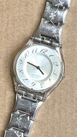 Swatch Damenuhr, silbernes Armband, elegantes Design!