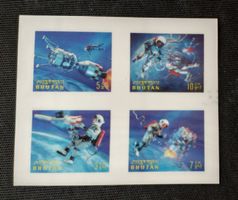 Raumfahrt Space Bhutan 3D Marken Spatziergänge Block 1967