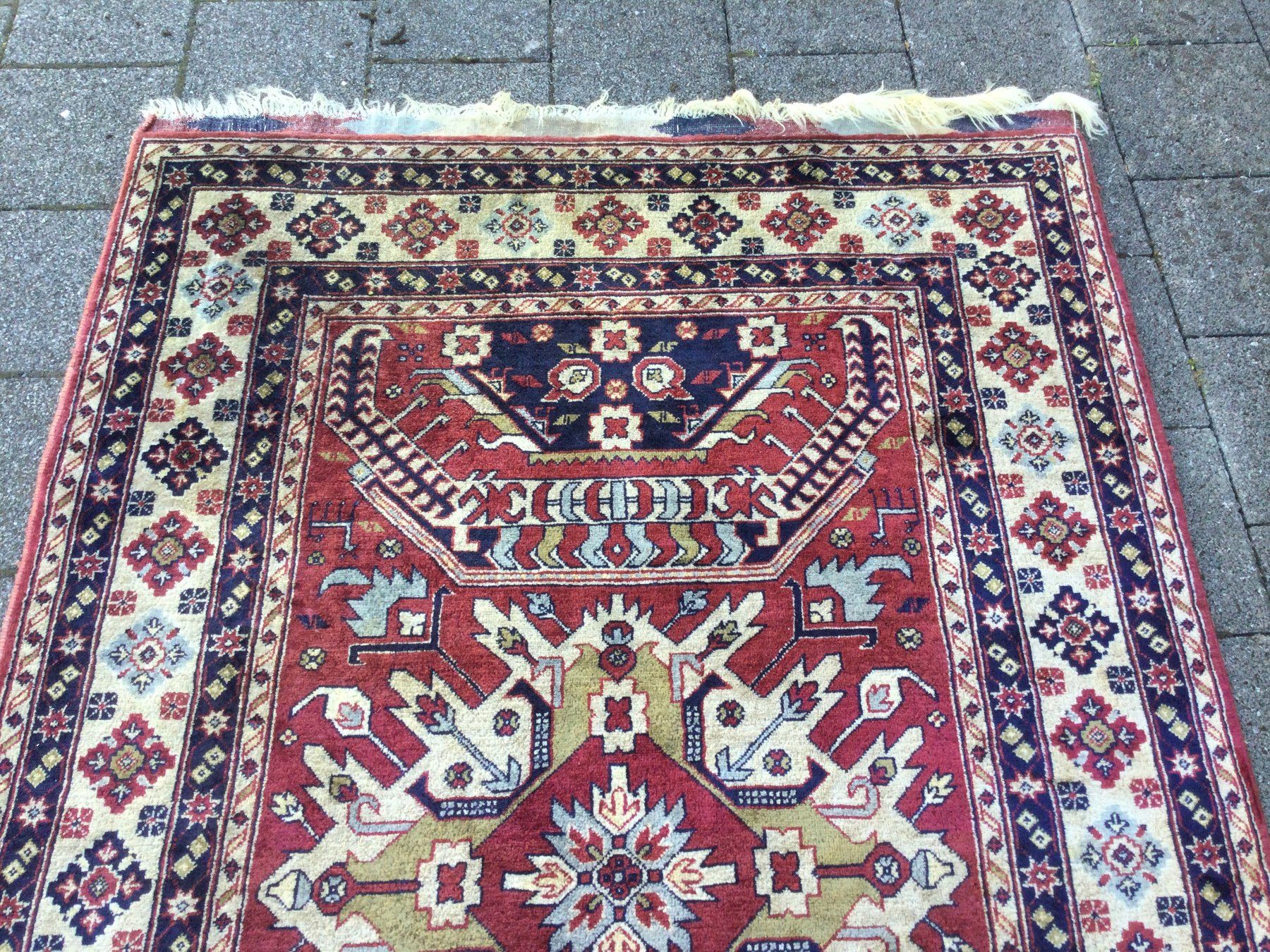Tappeti: Gebrauchter alter Kazak Orientteppich mit schönem Muster – Usato da Wangen SZ venduto da kuriosum12 5
