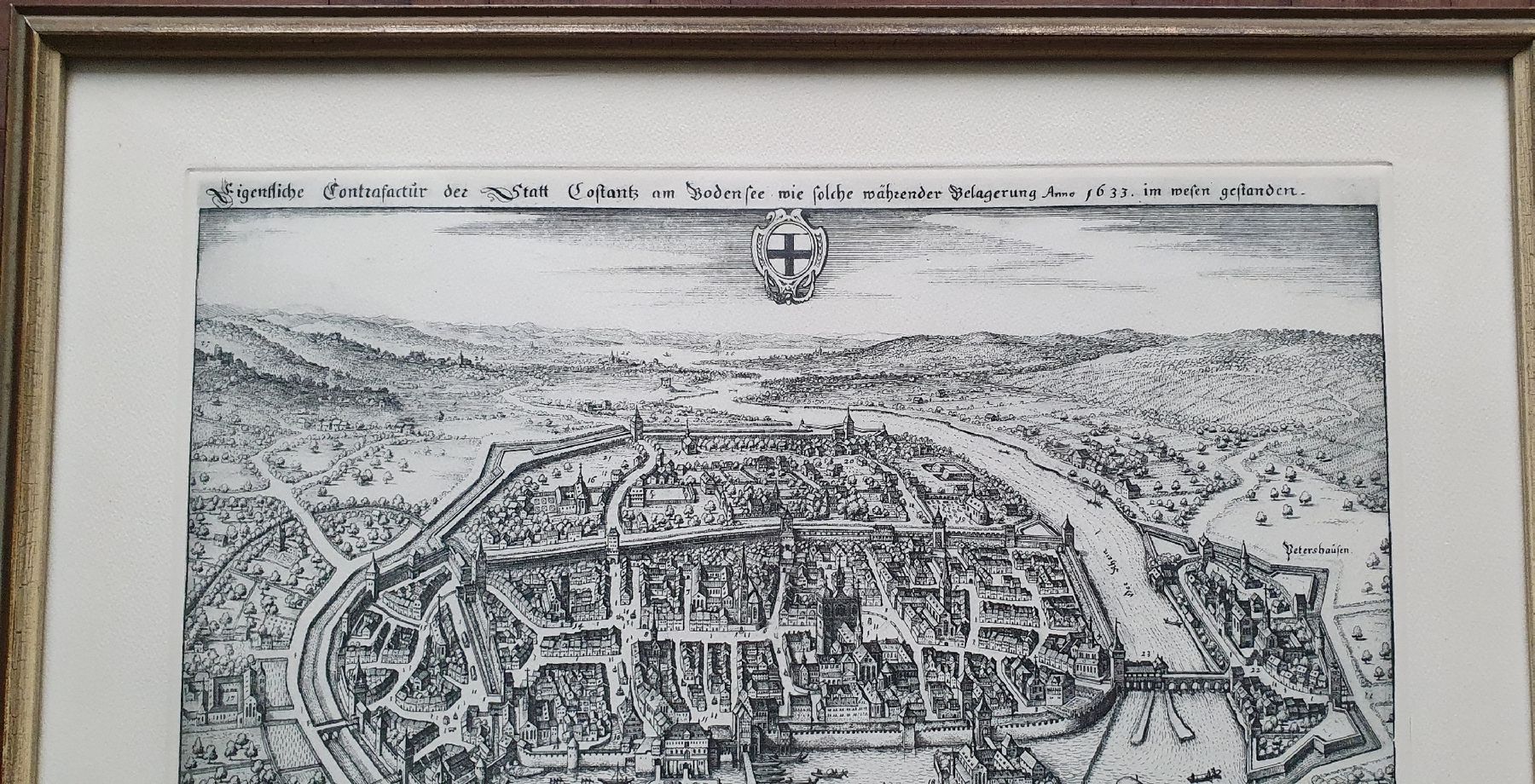 Gemälde: Bild - Radierung - Stadtplan Konstanz 1633 – Gebraucht aus Kreuzlingen von Rschweiz1 2