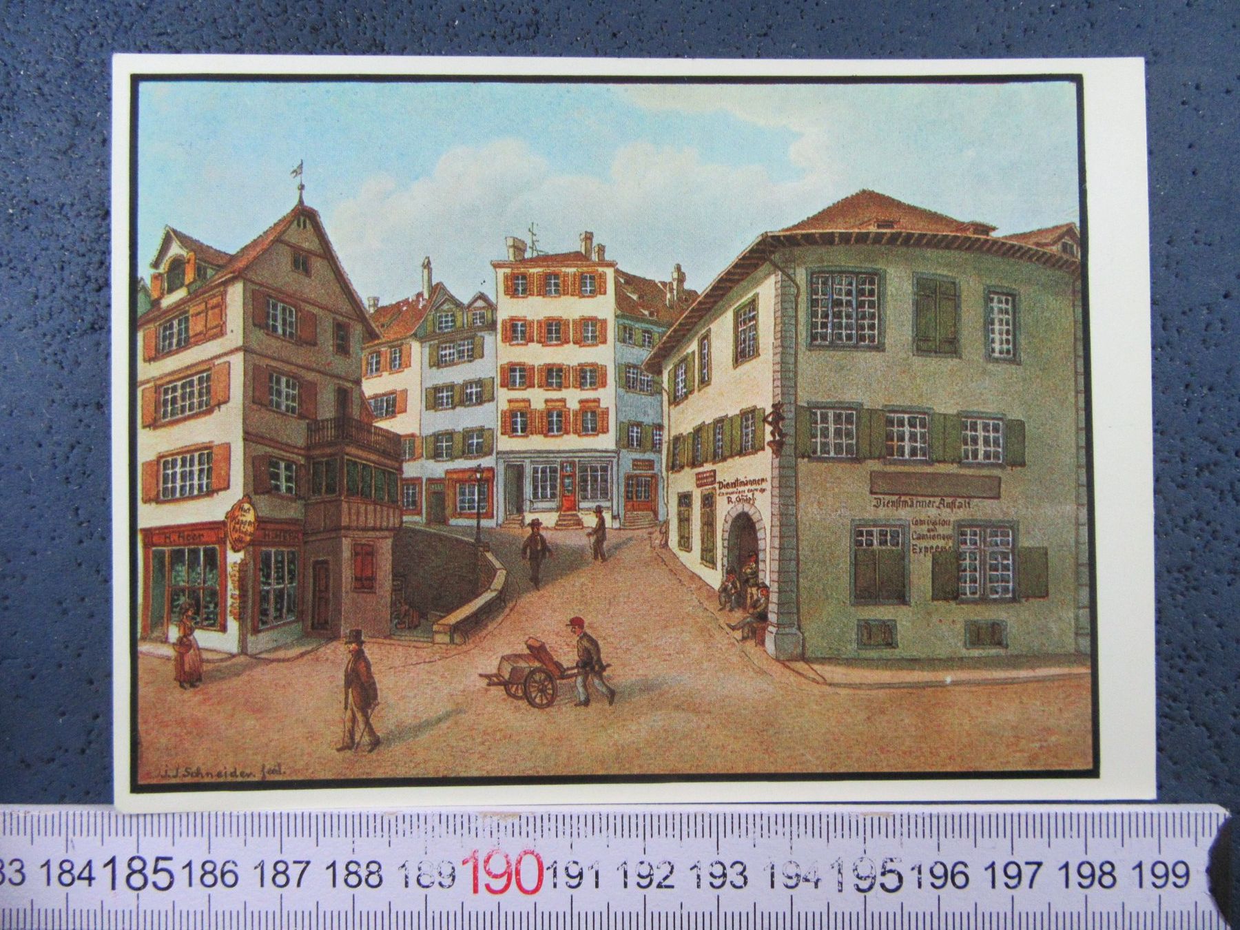 Cartoline postali: BASEL 1873 REPRO AK BS GERBERGASSE – Usato da Ettingen venduto da Hausi4711